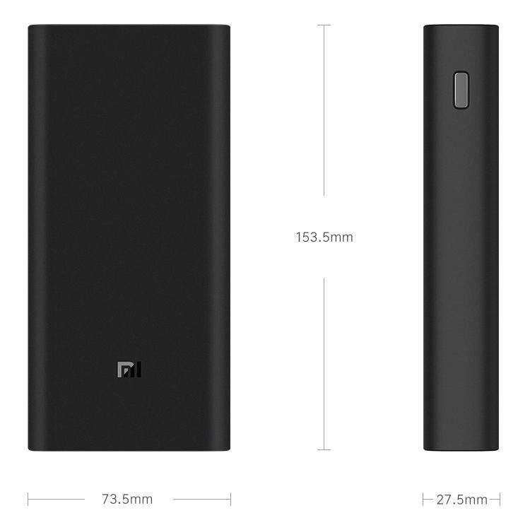 Xiaomi Mi Powerbank Pro 3 - 20000 mAh černá vykon